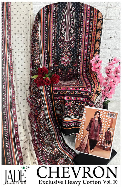 शेवरॉन वॉल्यूम 10 एक्सक्लूसिव हैवी कॉटन जेड लॉन कराची सलवार सूट थोक मूल्य