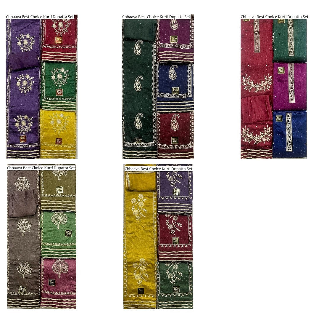 Chhaava Best Choice Vichitra Kurti Dupatta Set Exporter Ahmedabad