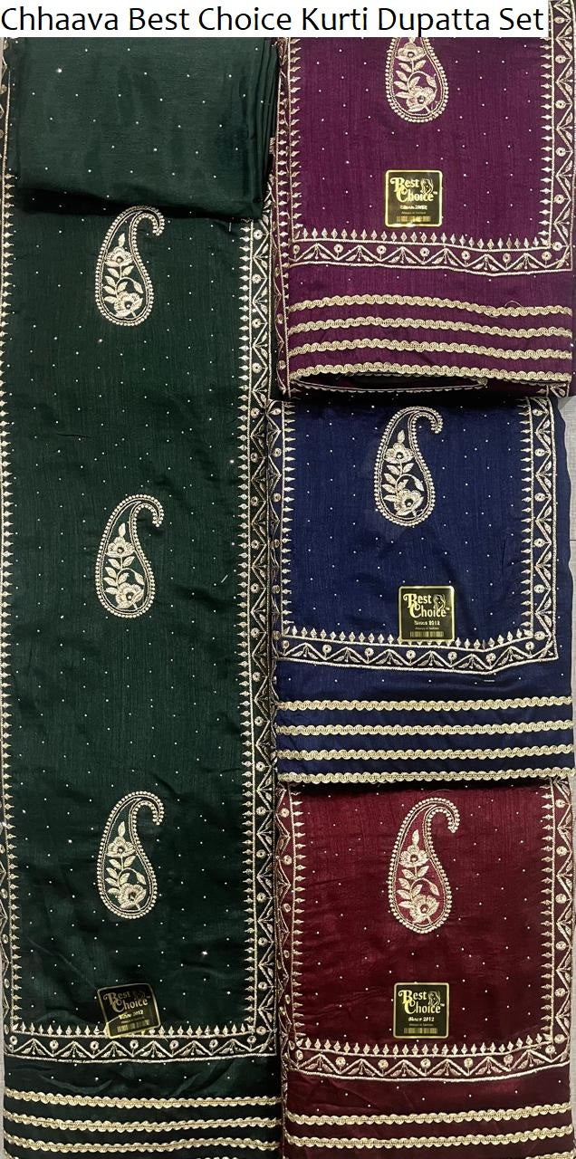 Chhaava Best Choice Vichitra Kurti Dupatta Set Exporter Ahmedabad