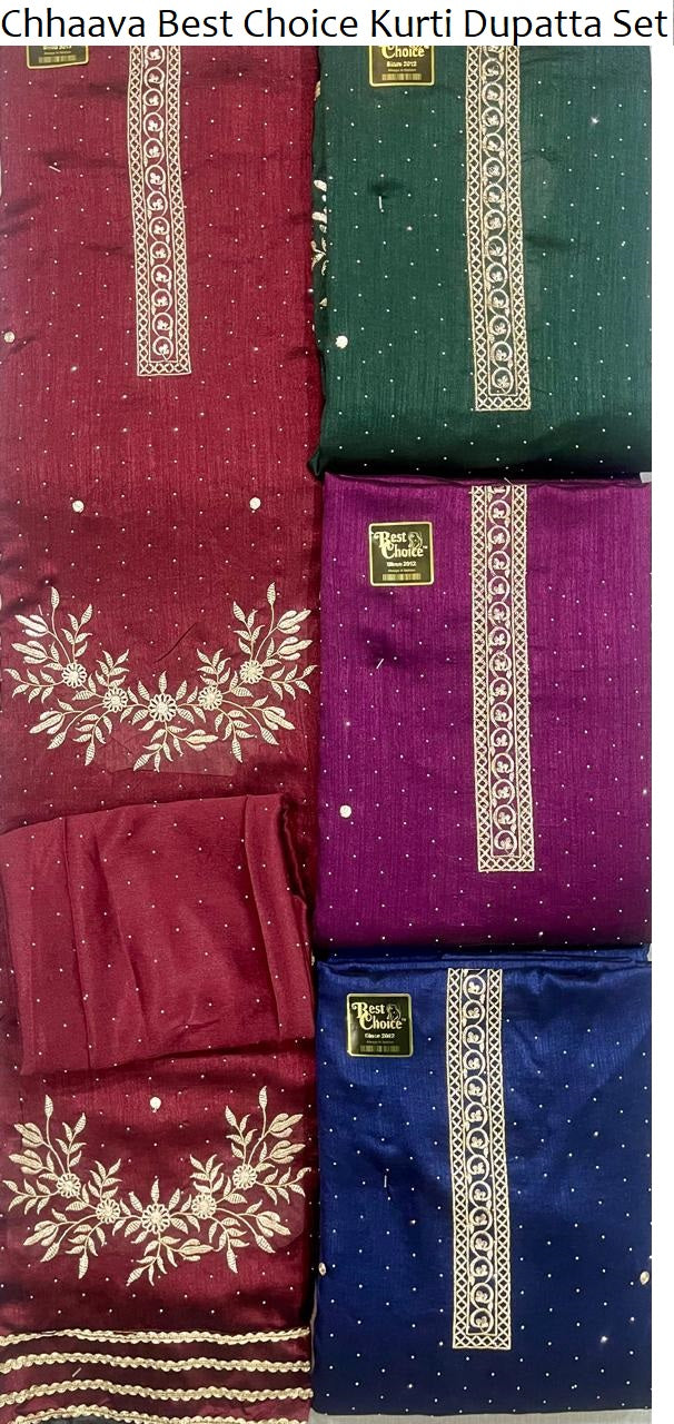 Chhaava Best Choice Vichitra Kurti Dupatta Set Exporter Ahmedabad