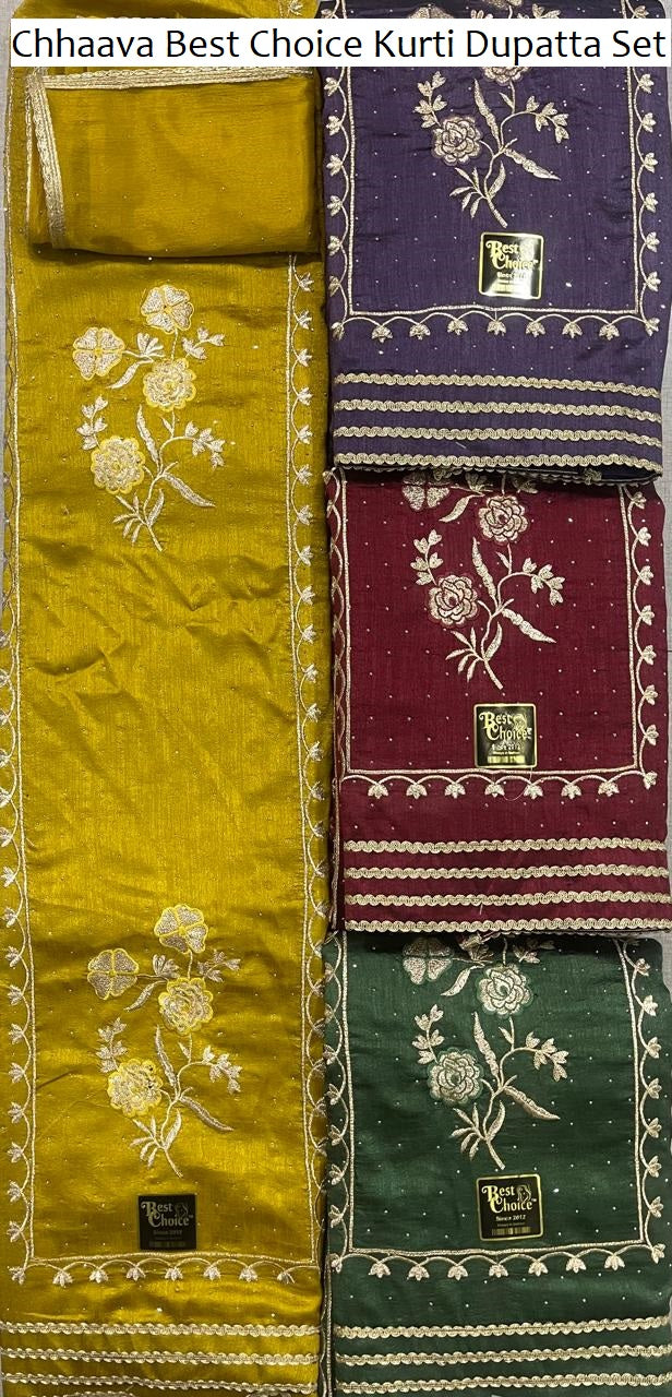Chhaava Best Choice Vichitra Kurti Dupatta Set Exporter Ahmedabad