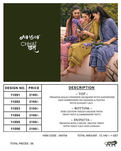 Chhat Jay Vijay Chanderi Pant Style Suits Wholesaler India