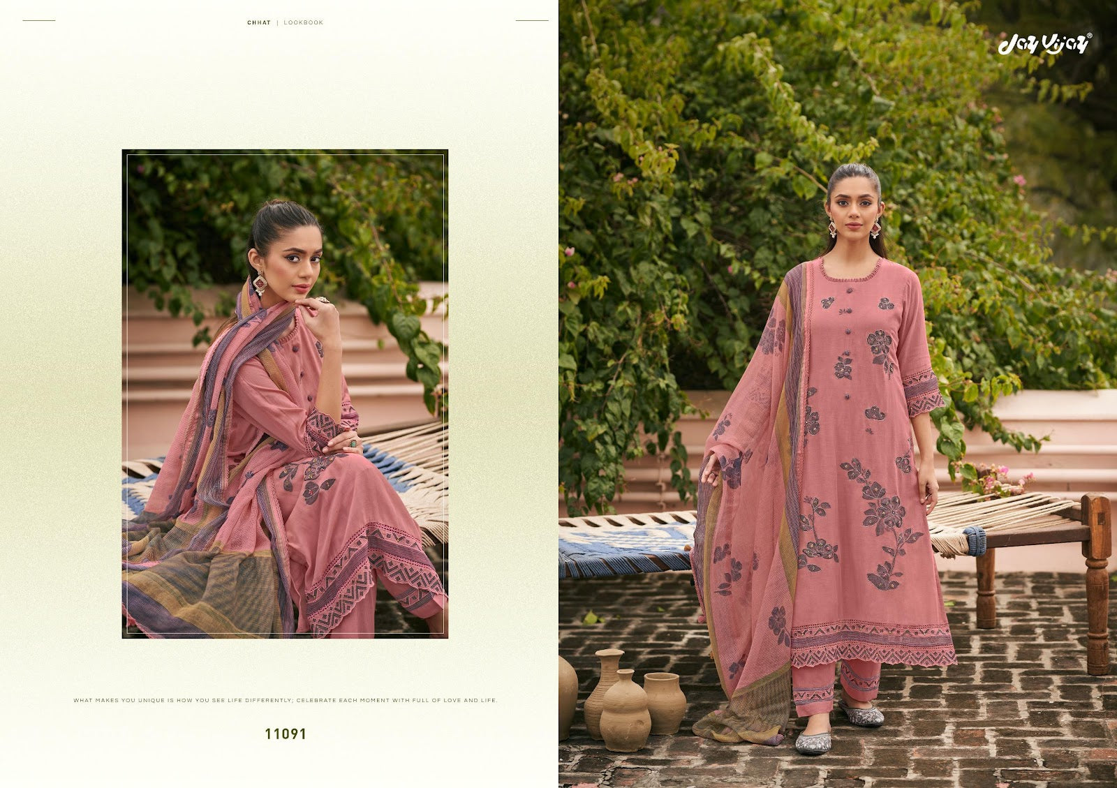 Chhat Jay Vijay Chanderi Pant Style Suits Wholesaler India