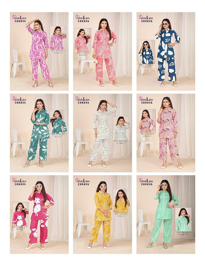 Chhava Dveeja Fashion Reyon Co Ord Set Exporter Gujarat