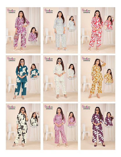 Chhava Dveeja Fashion Reyon Co Ord Set Exporter Gujarat