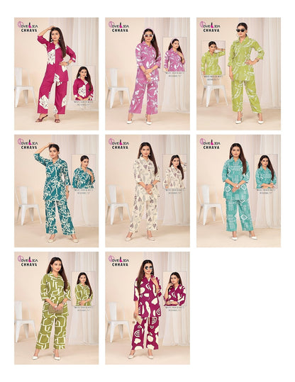 Chhava Dveeja Fashion Reyon Co Ord Set Exporter Gujarat