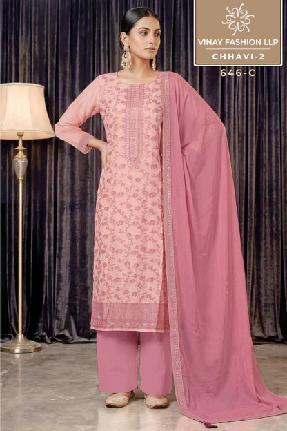 Chhavi 2 Kuleesh Vinay Fashion Llp Viscose Muslin Pant Style Suits Wholesale Rate