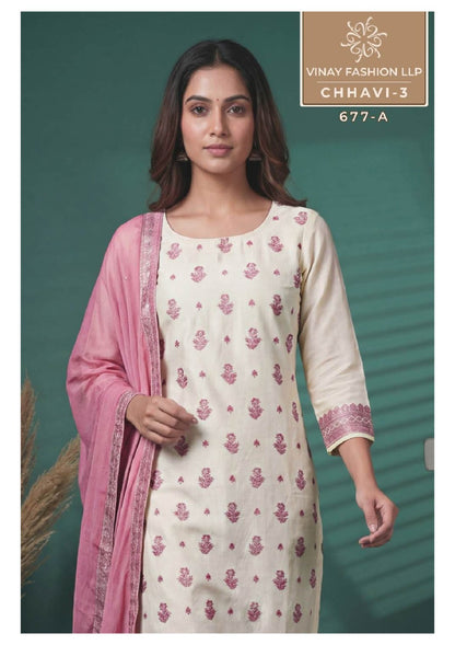 Chhavi 3 Kuleesh Vinay Fashion Llp Viscose Muslin Pant Style Suits Wholesale Rate