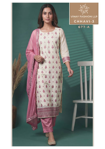 Chhavi 3 Kuleesh Vinay Fashion Llp Viscose Muslin Pant Style Suits Wholesale Rate
