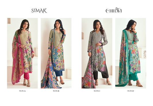 Chhavi Simar Muslin Pant Style Suits Wholesaler Gujarat