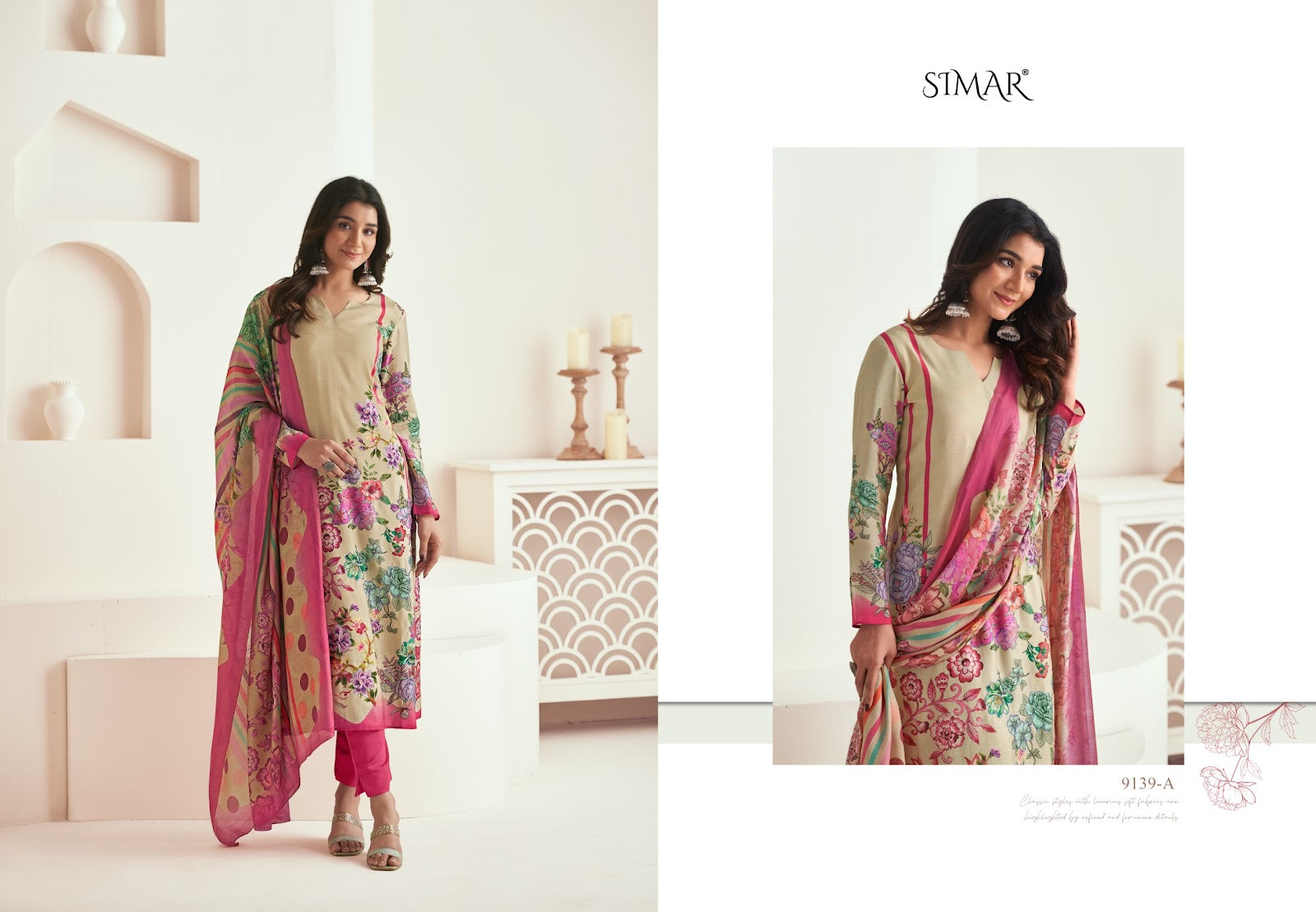 Chhavi Simar Muslin Pant Style Suits Wholesaler Gujarat