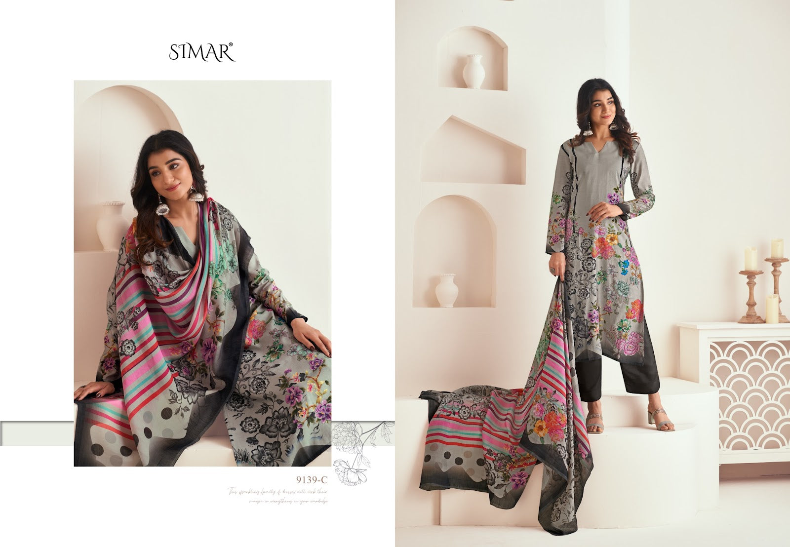 Chhavi Simar Muslin Pant Style Suits Wholesaler Gujarat