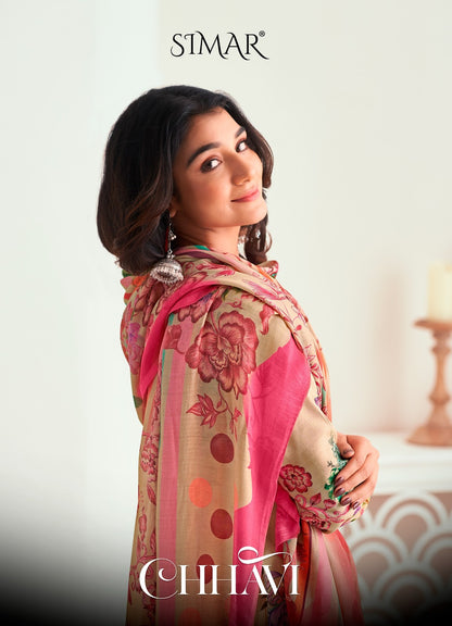 Chhavi Simar Muslin Pant Style Suits Wholesaler Gujarat
