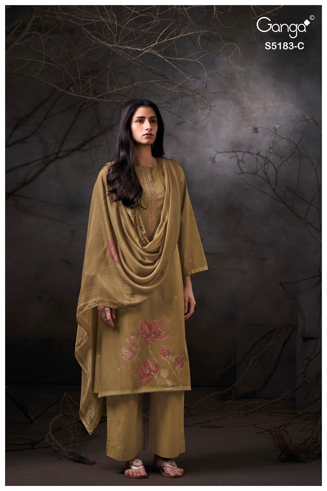 Chiana S5183 Ganga Corduroy Plazzo Style Suits Wholesale Rate