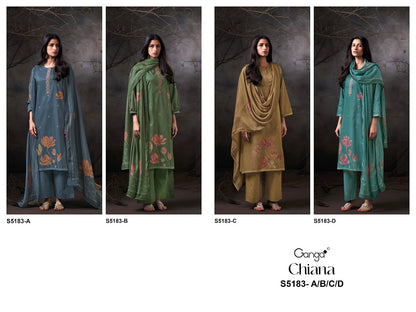Chiana S5183 Ganga Corduroy Plazzo Style Suits Wholesale Rate