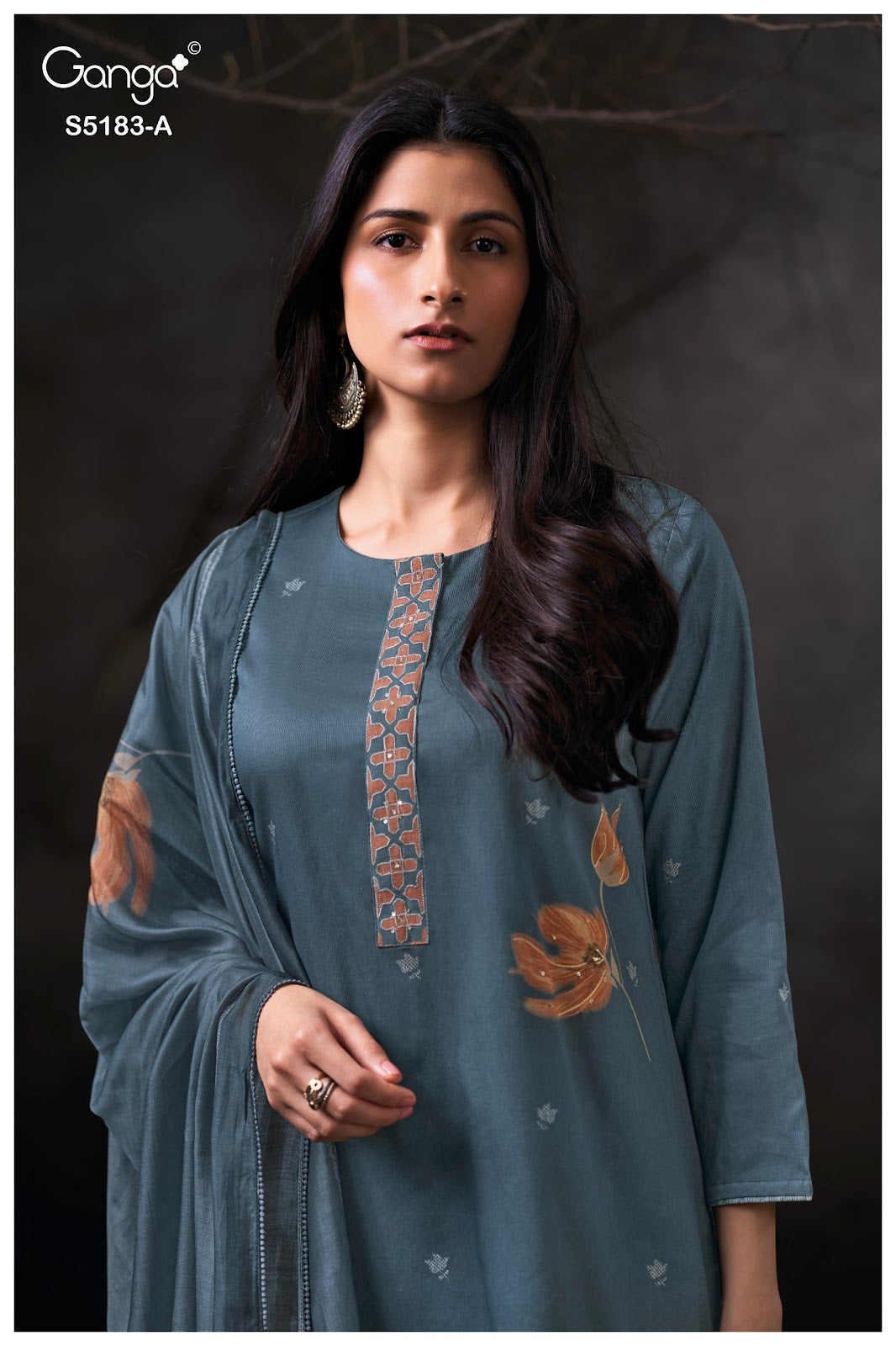 Chiana S5183 Ganga Corduroy Plazzo Style Suits Wholesale Rate