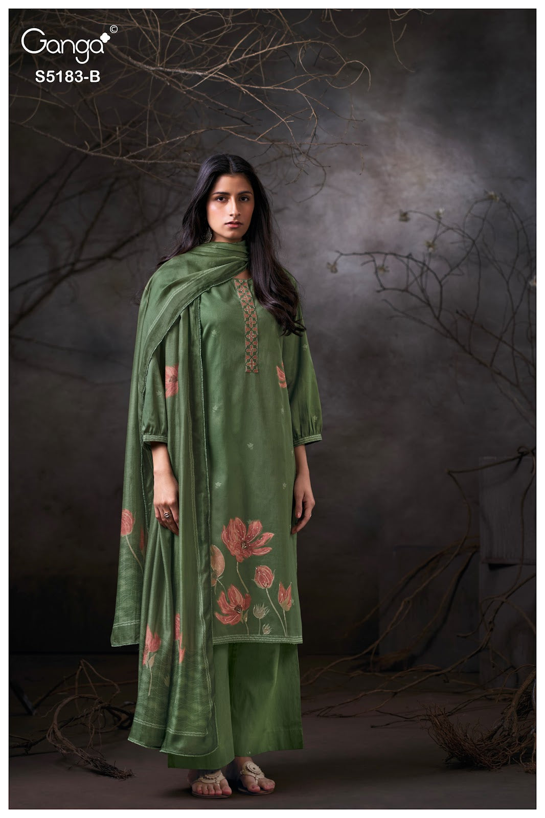 Chiana S5183 Ganga Corduroy Plazzo Style Suits Wholesale Rate