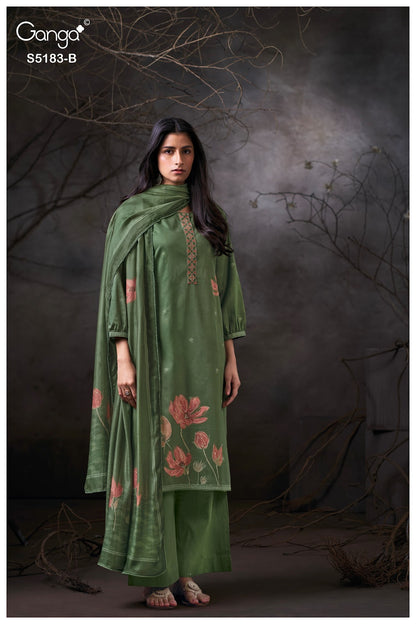 Chiana S5183 Ganga Corduroy Plazzo Style Suits Wholesale Rate
