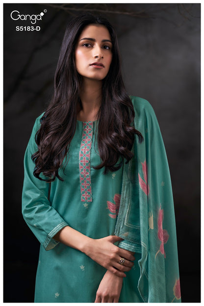 Chiana S5183 Ganga Corduroy Plazzo Style Suits Wholesale Rate