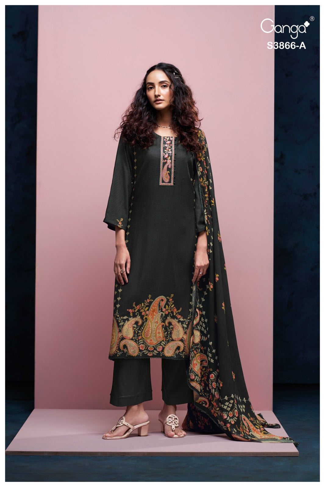 Chiara 3866 Ganga Pashmina Suits Exporter Gujarat