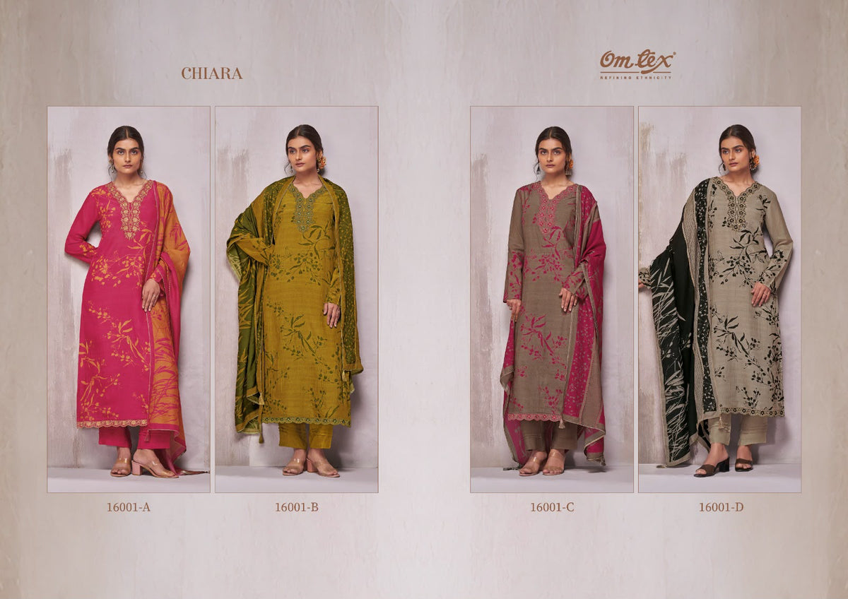 Chiara Omtex Silk Pant Style Suits Supplier India