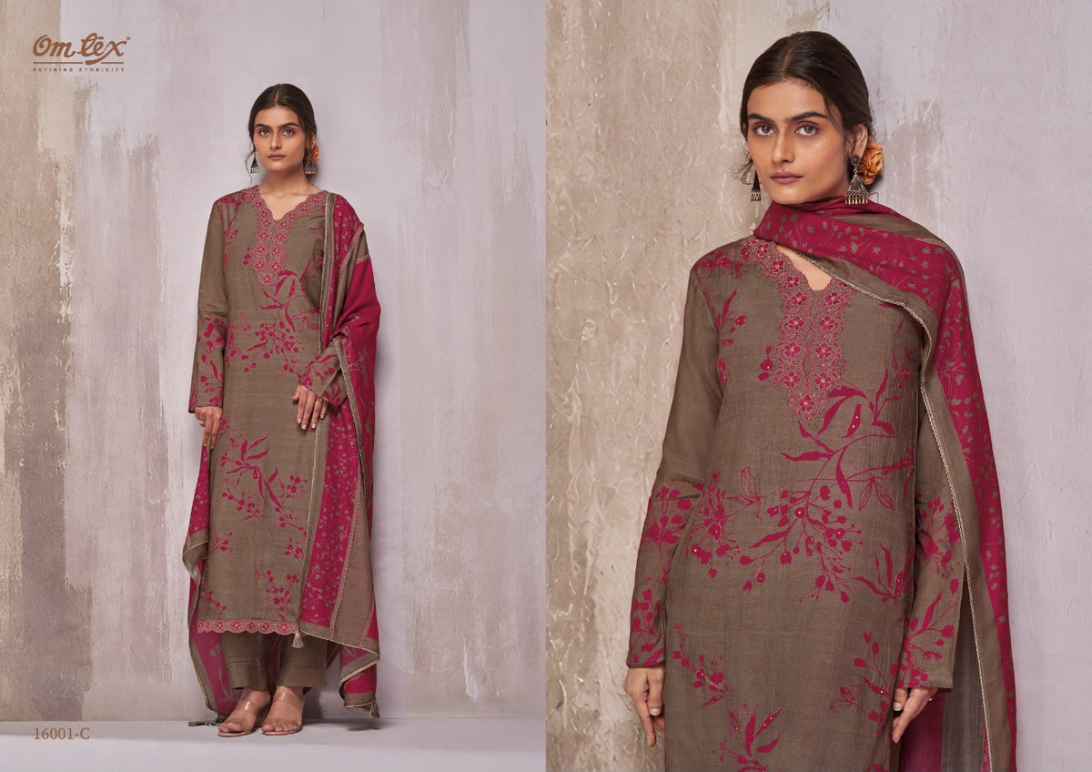 Chiara Omtex Silk Pant Style Suits Supplier India