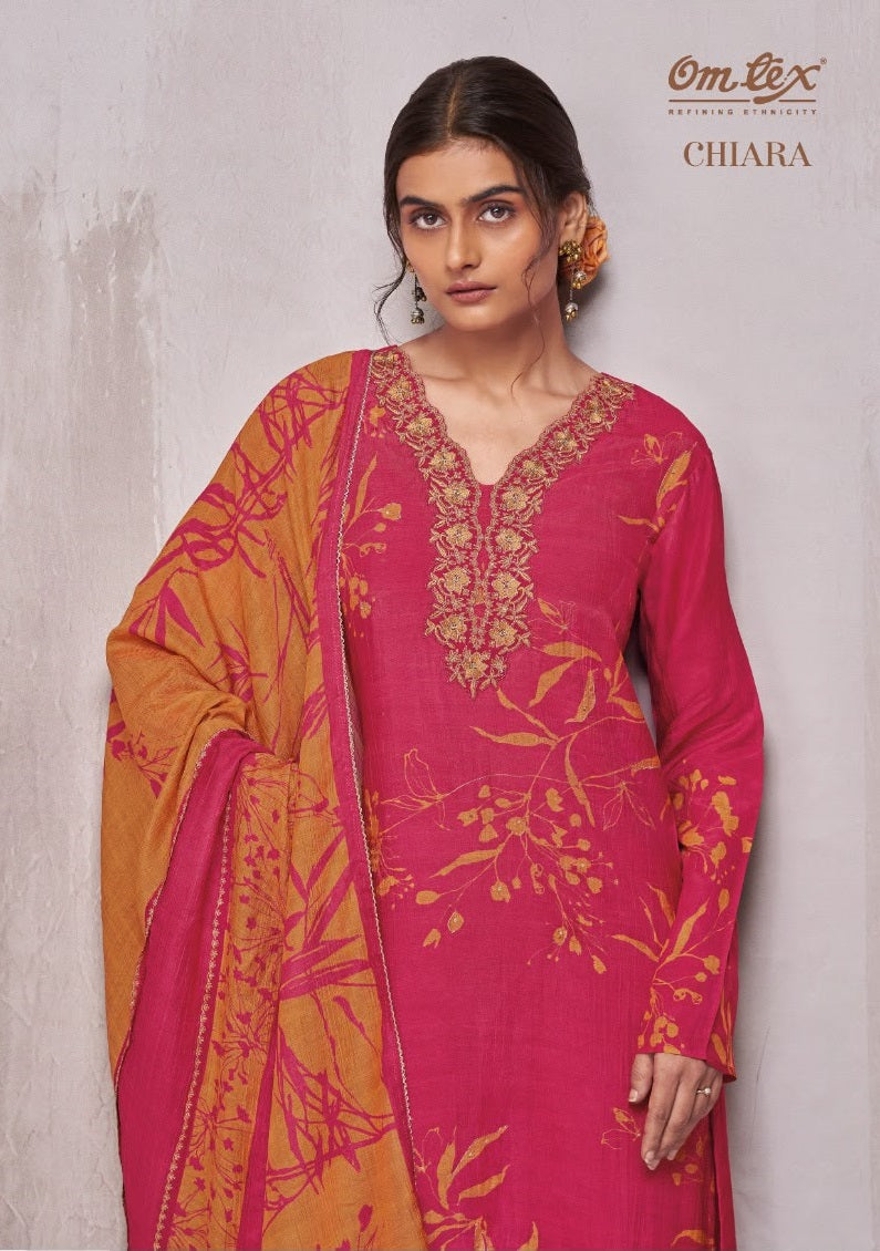 Chiara Omtex Silk Pant Style Suits Supplier India