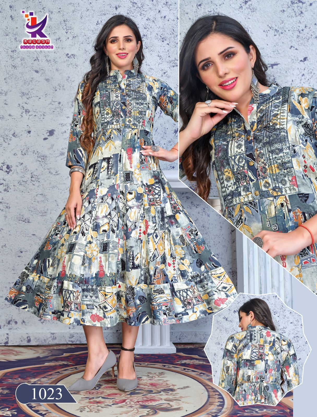 Chic Rose 4 Mlm Kalash Lifestyle Rayon 14Kg Anarkali Kurtis Wholesale