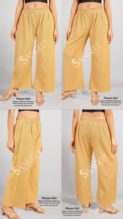 Chicken Sequence 1003 Sangeet Rayon Branded Palazzo Manufacturer