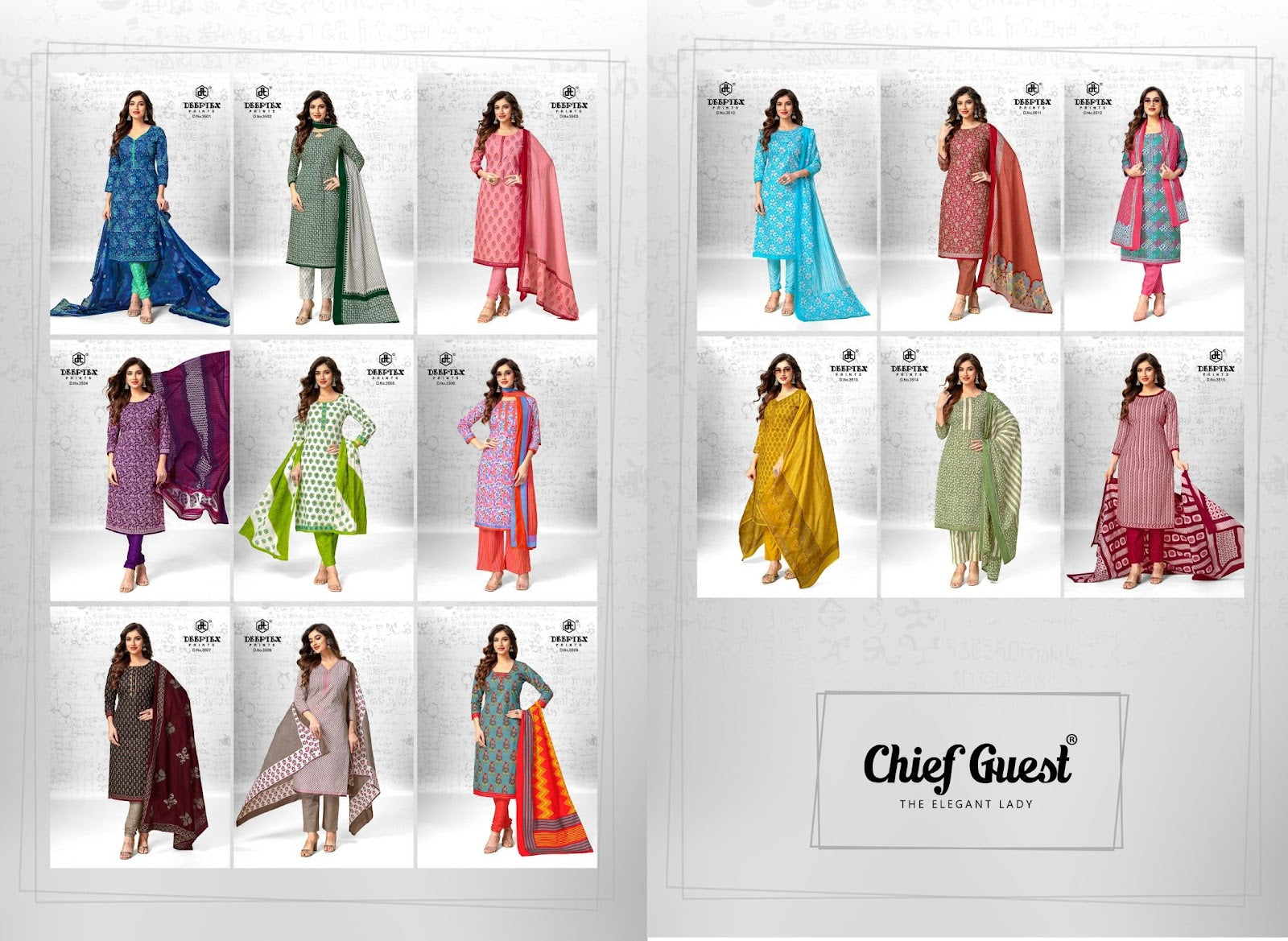 Chief Guest Vol 35 Deeptex Prints Cotton Dress Material Supplier
