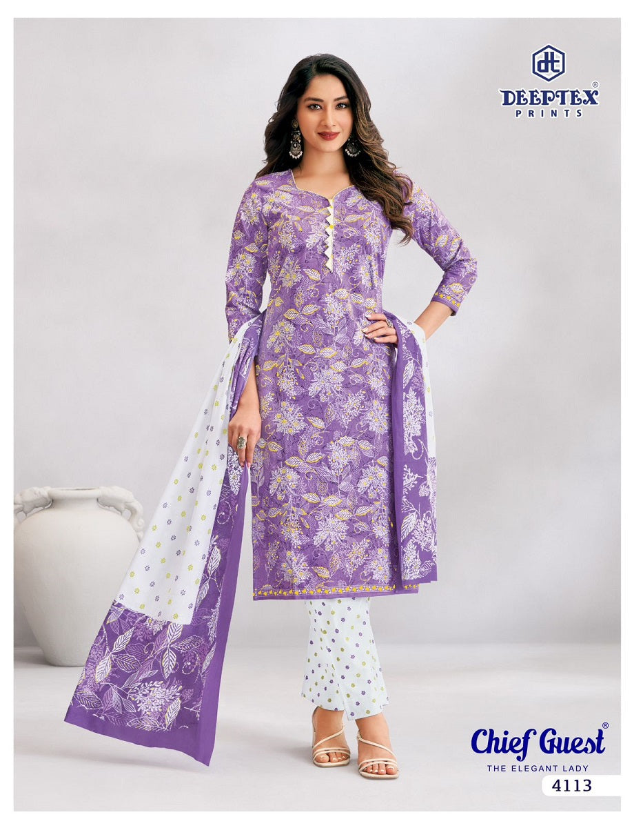 Chief Guest Vol 41 Deeptex Prints Cotton Dress Material Wholesaler