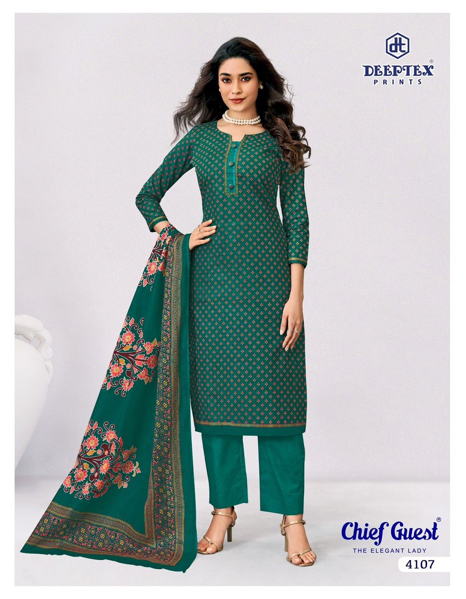 Chief Guest Vol 41 Deeptex Prints Readymade Cotton Pant Suits Wholesale