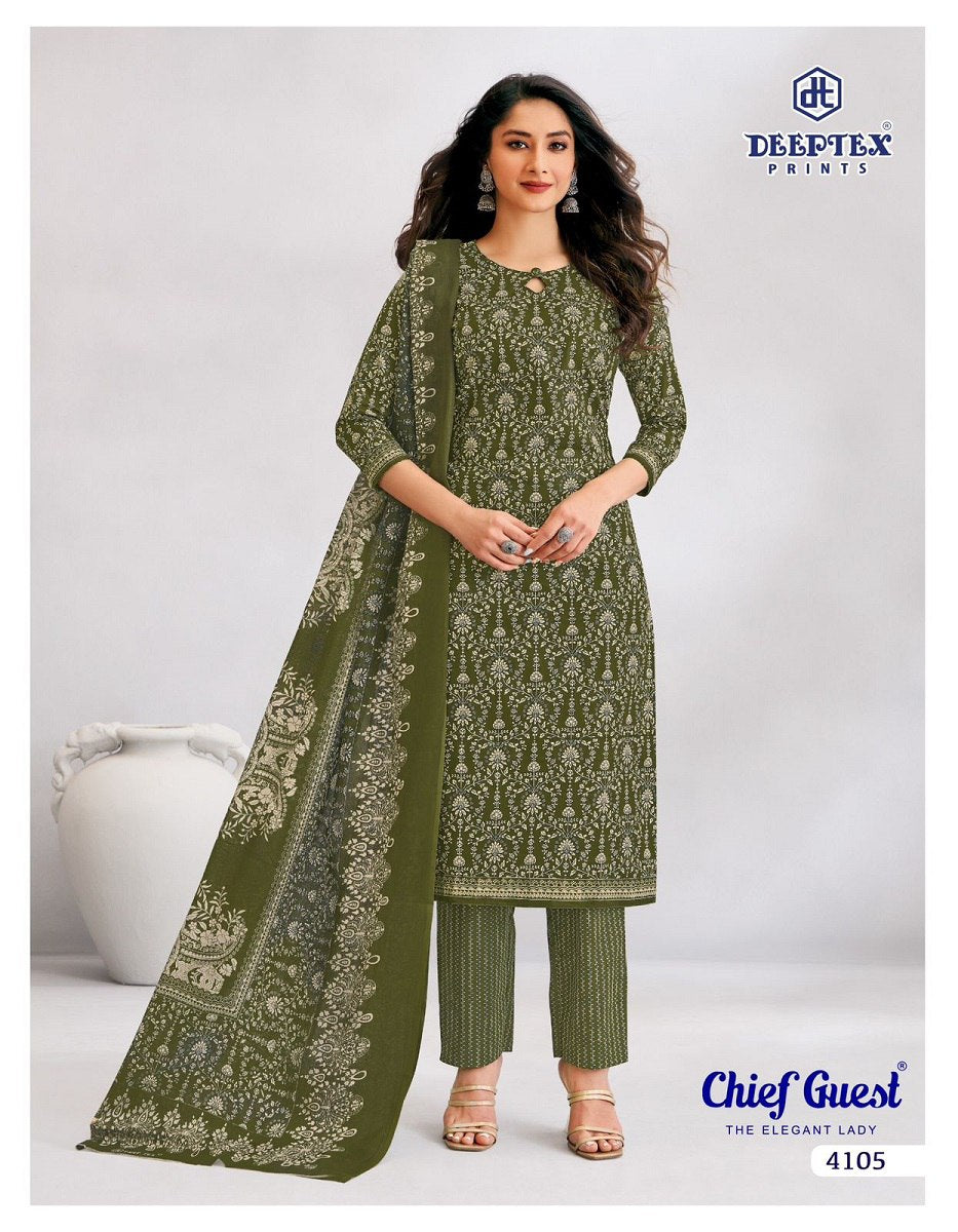 Chief Guest Vol 41 Deeptex Prints Readymade Cotton Pant Suits Wholesale