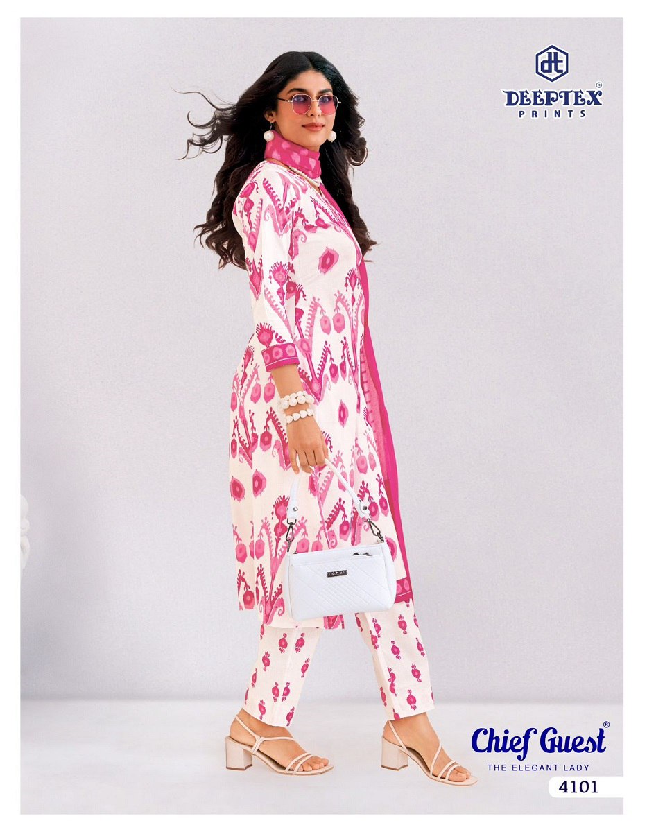Chief Guest Vol 41 Deeptex Prints Readymade Cotton Pant Suits Wholesale