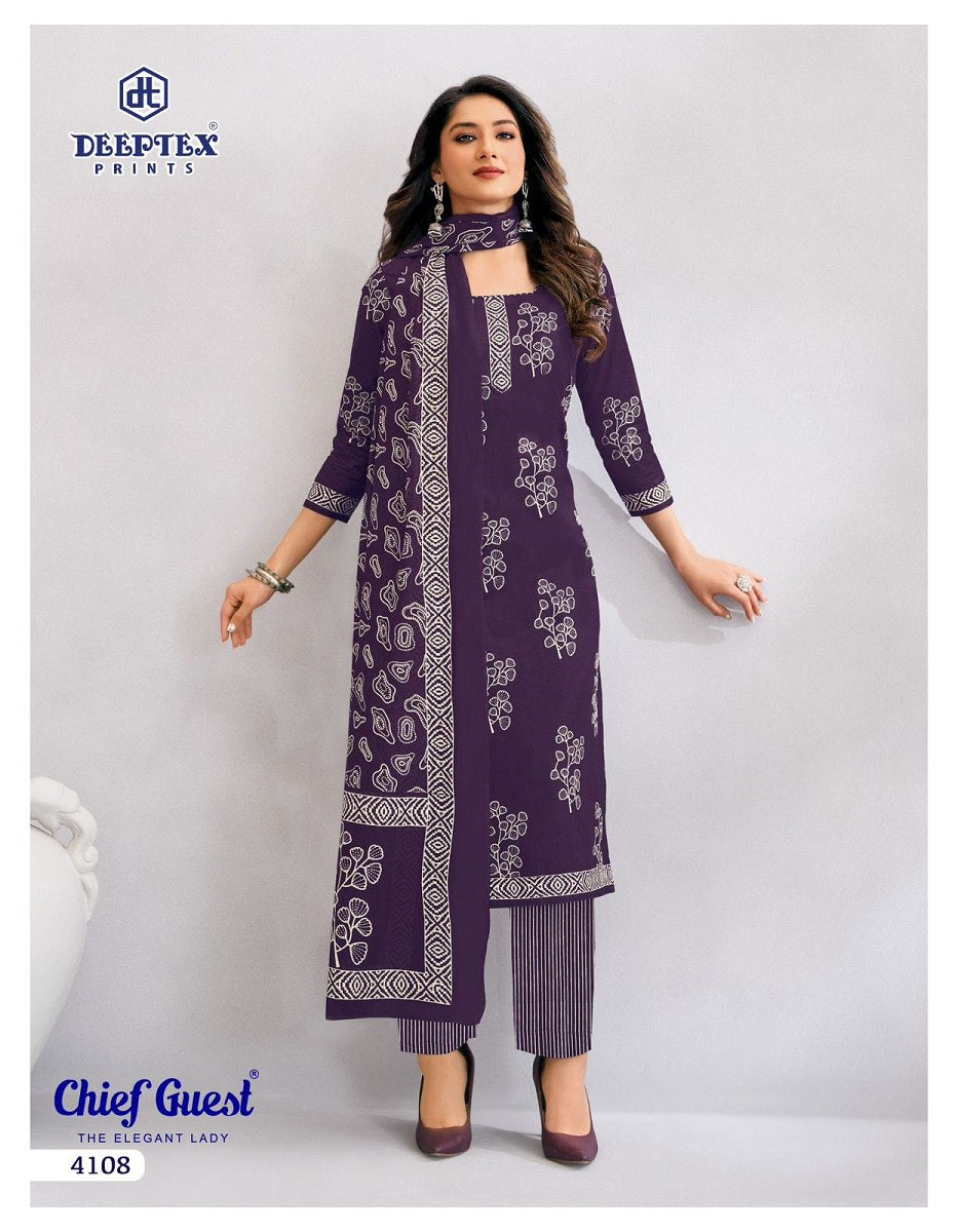 Chief Guest Vol 41 Deeptex Prints Readymade Cotton Pant Suits Wholesale
