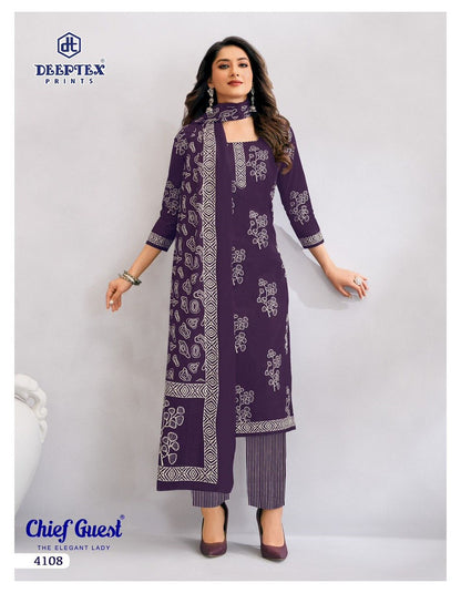 Chief Guest Vol 41 Deeptex Prints Readymade Cotton Pant Suits Wholesale