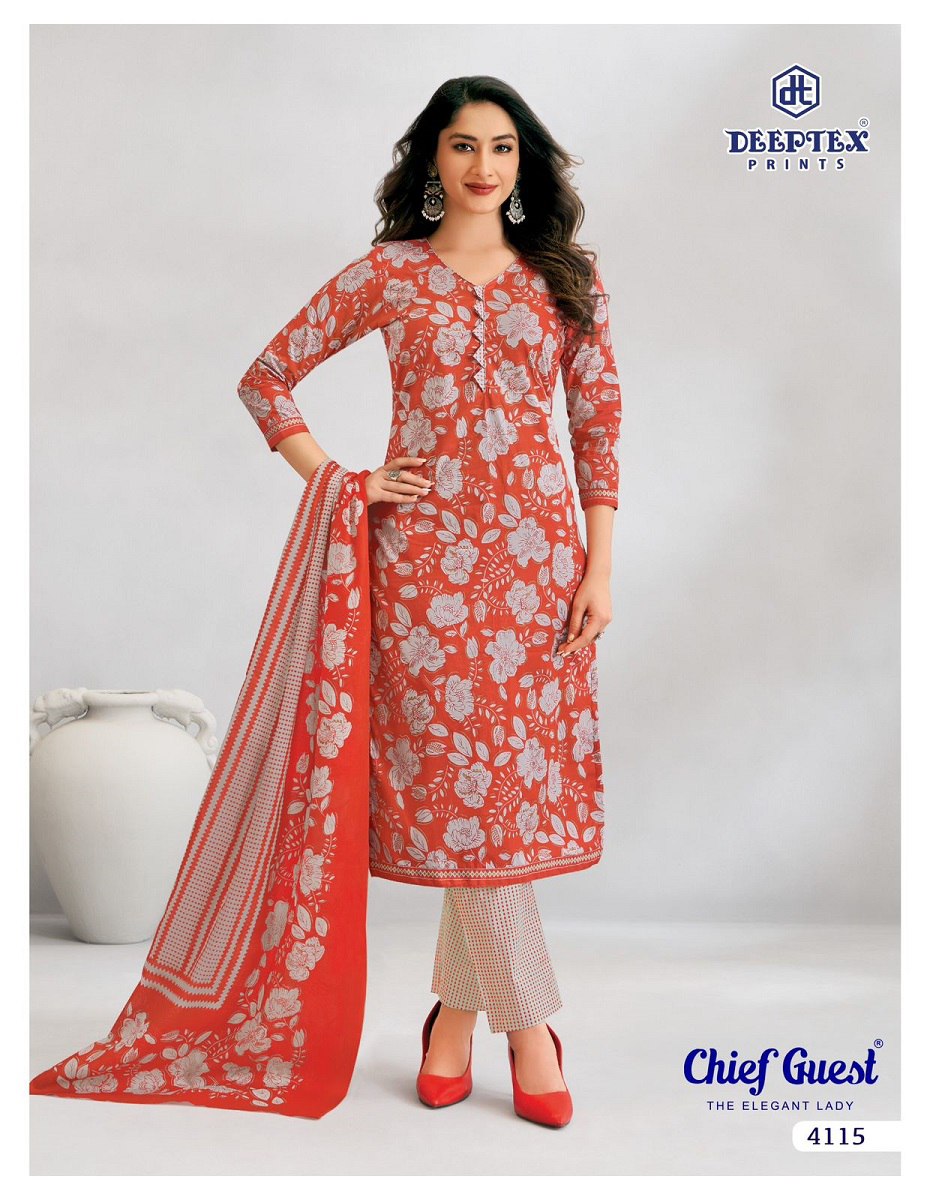 Chief Guest Vol 41 Deeptex Prints Readymade Cotton Pant Suits Wholesale