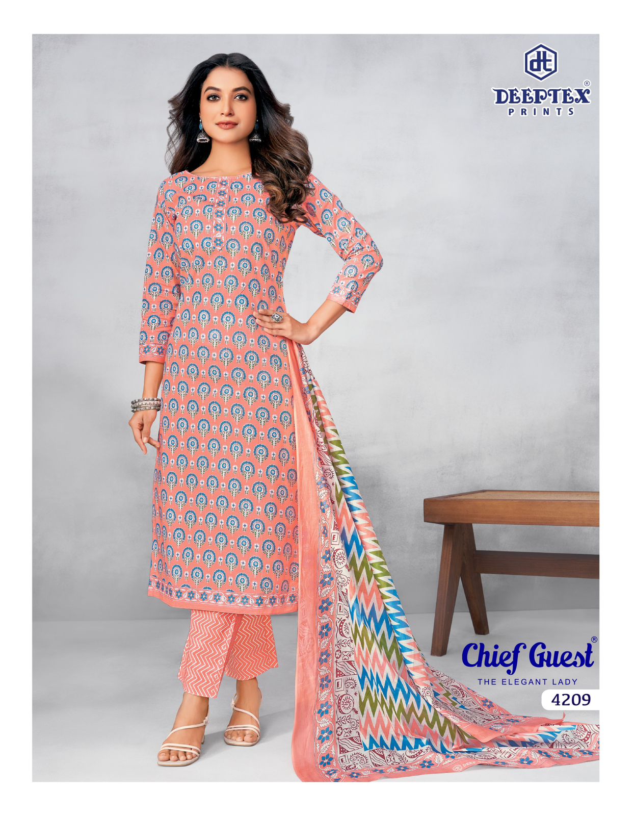 Chief Guest Vol 42 Deeptex Prints Cotton Dress Material Wholesaler Ahmedabad