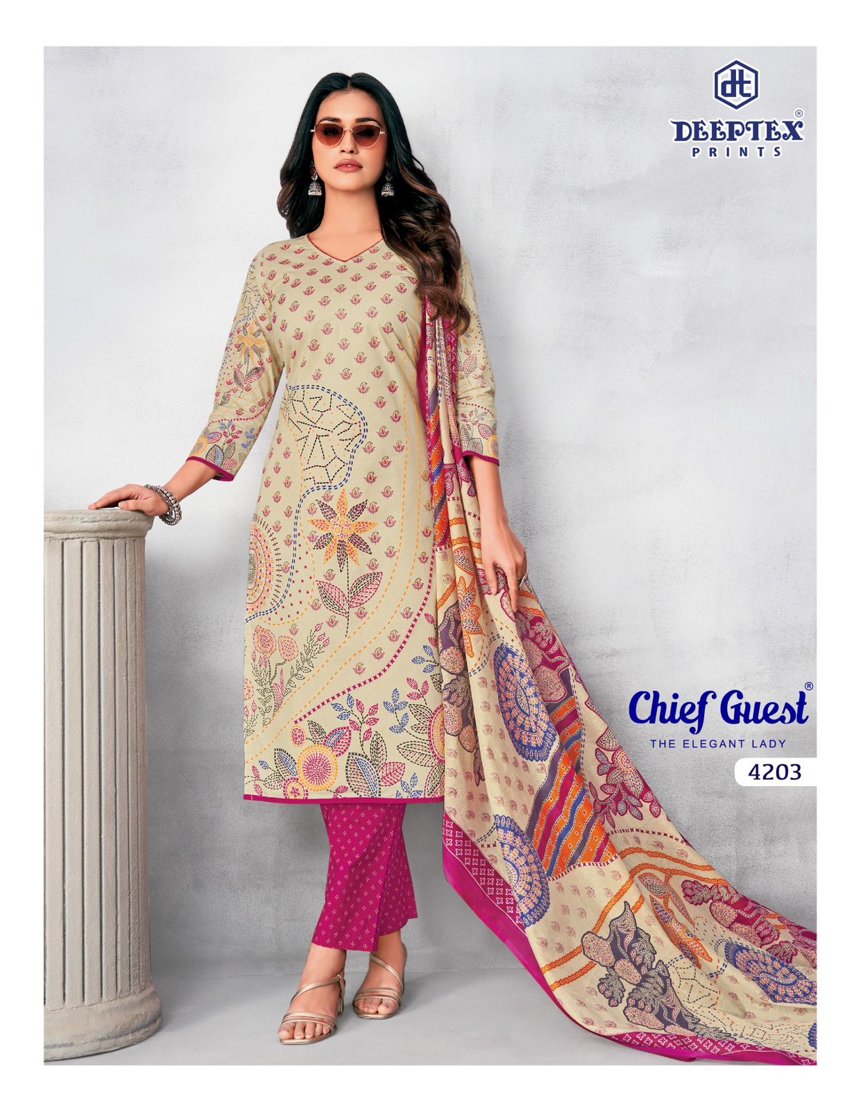 Chief Guest Vol 42 Deeptex Prints Cotton Dress Material Wholesaler Ahmedabad