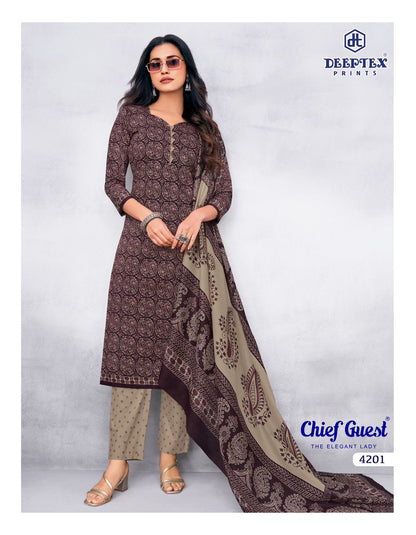 Chief Guest Vol 42 Deeptex Prints Cotton Dress Material Wholesaler Ahmedabad