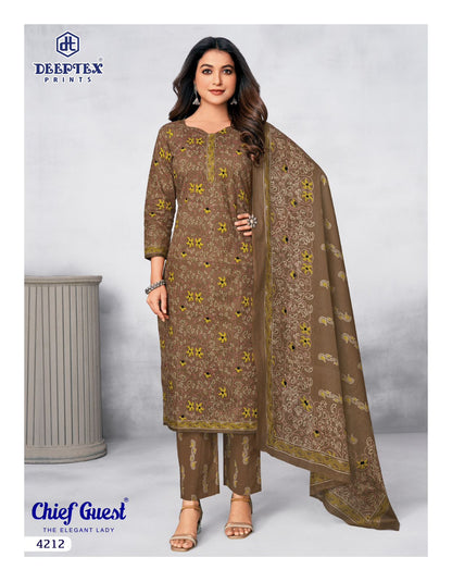 Chief Guest Vol 42 Deeptex Prints Cotton Dress Material Wholesaler Ahmedabad