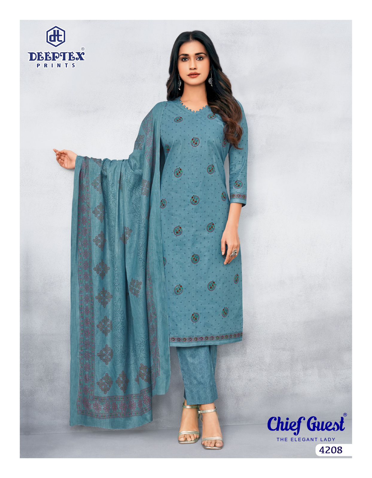 Chief Guest Vol 42 Deeptex Prints Readymade Cotton Pant Suits Manufacturer India