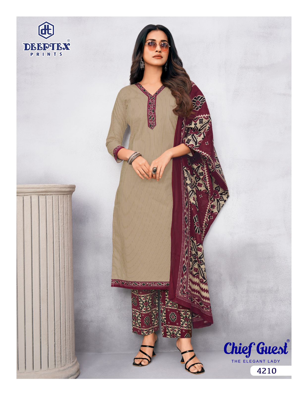 Chief Guest Vol 42 Deeptex Prints Readymade Cotton Pant Suits Manufacturer India