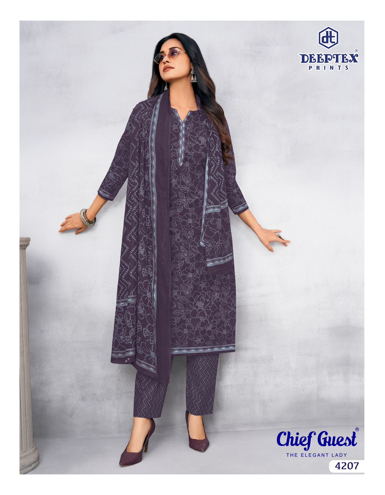 Chief Guest Vol 42 Deeptex Prints Readymade Cotton Pant Suits Manufacturer India