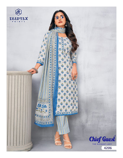Chief Guest Vol 42 Deeptex Prints Readymade Cotton Pant Suits Manufacturer India