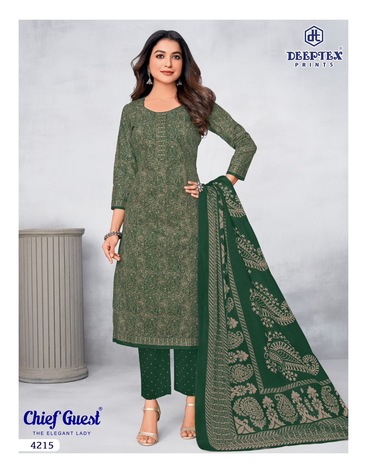 Chief Guest Vol 42 Deeptex Prints Readymade Cotton Pant Suits Manufacturer India
