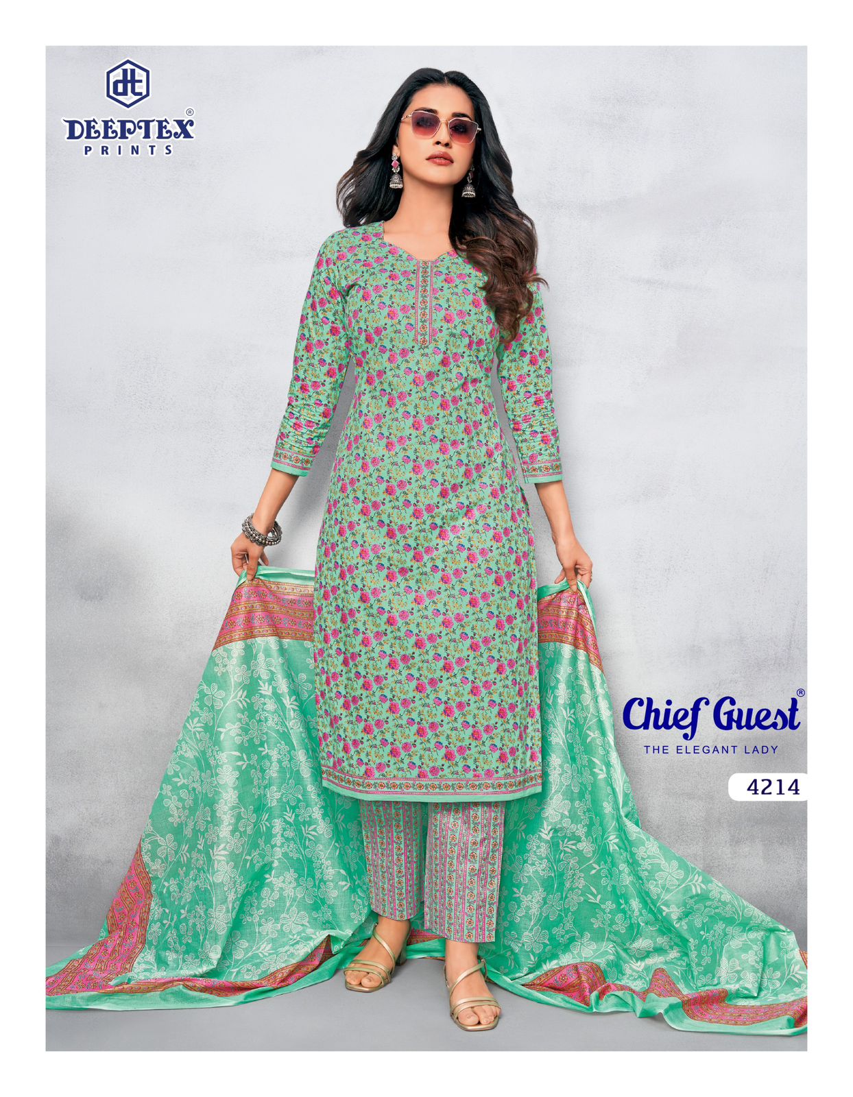 Chief Guest Vol 42 Deeptex Prints Readymade Cotton Pant Suits Manufacturer India