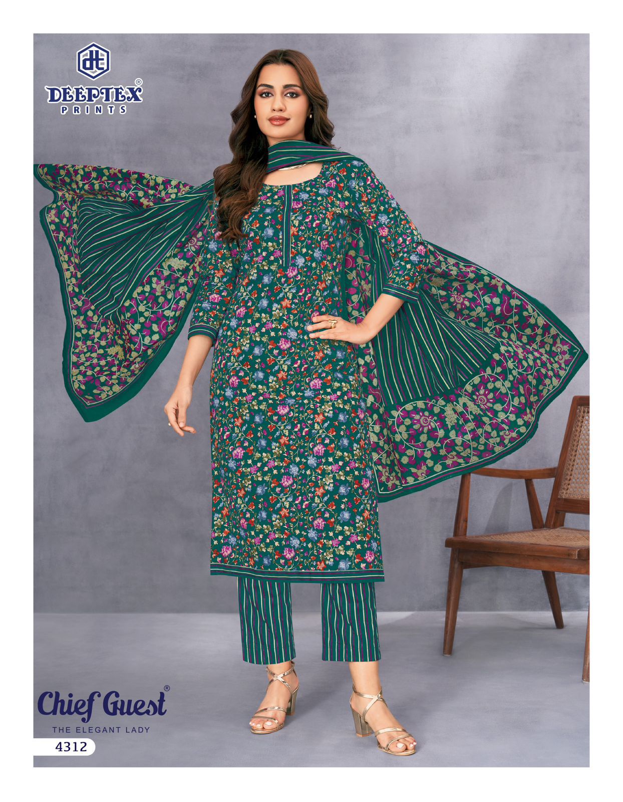 Chief Guest Vol 43 Deeptex Prints Cotton Dress Material Supplier Ahmedabad