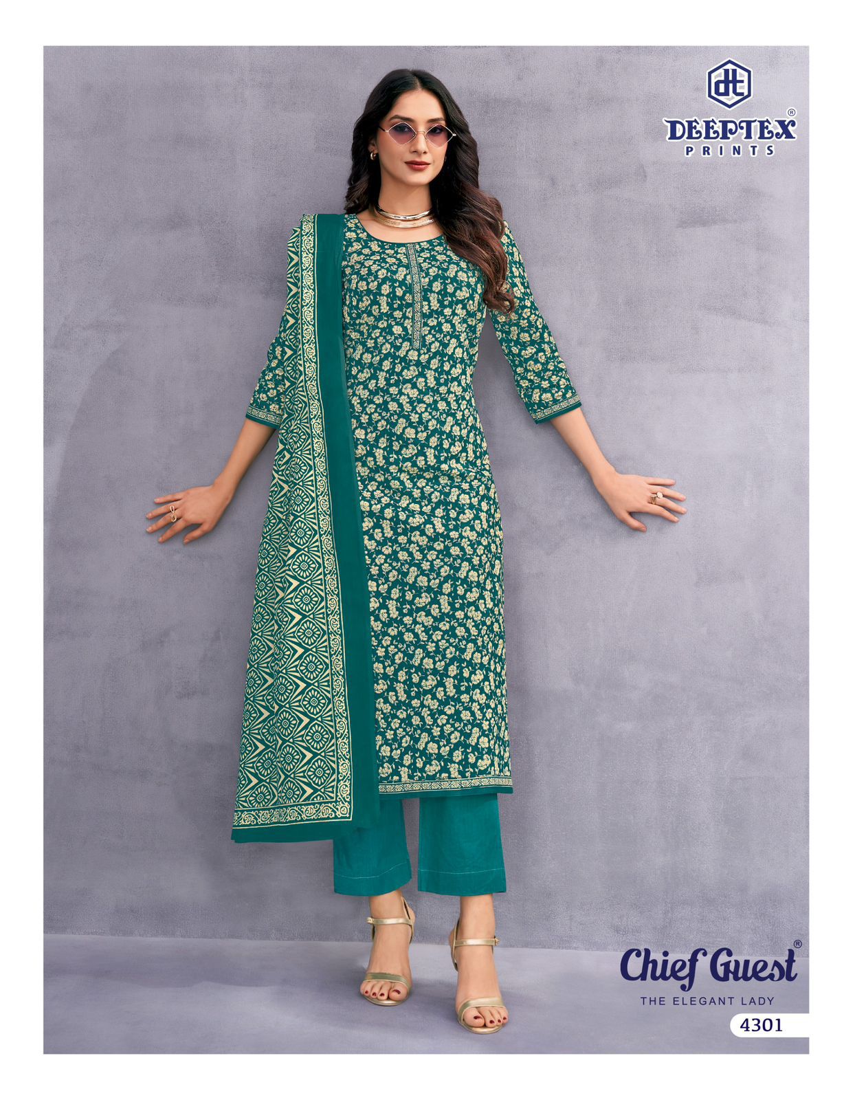 Chief Guest Vol 43 Deeptex Prints Cotton Dress Material Supplier Ahmedabad