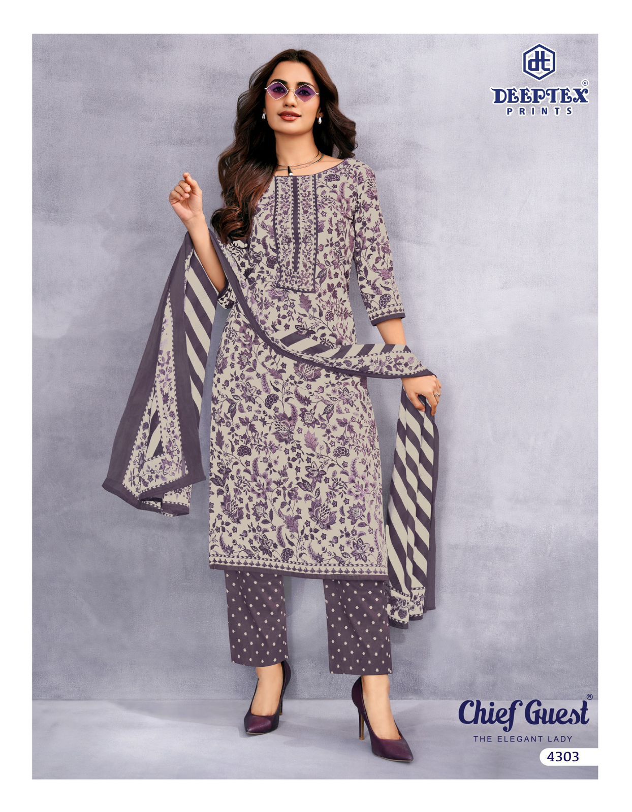 Chief Guest Vol 43 Deeptex Prints Cotton Dress Material Supplier Ahmedabad